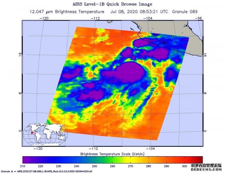 美国国家航空和宇宙航行局杏耀下载观测到风暴正包围着克里斯蒂娜热带气旋
