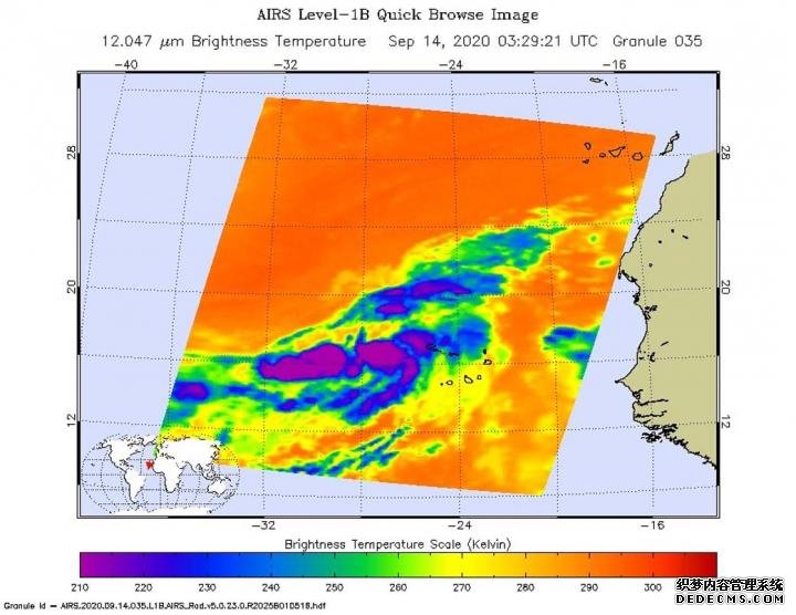 美国国家航空航天杏耀下载局捕捉到东大西洋热带风暴维姬的发展