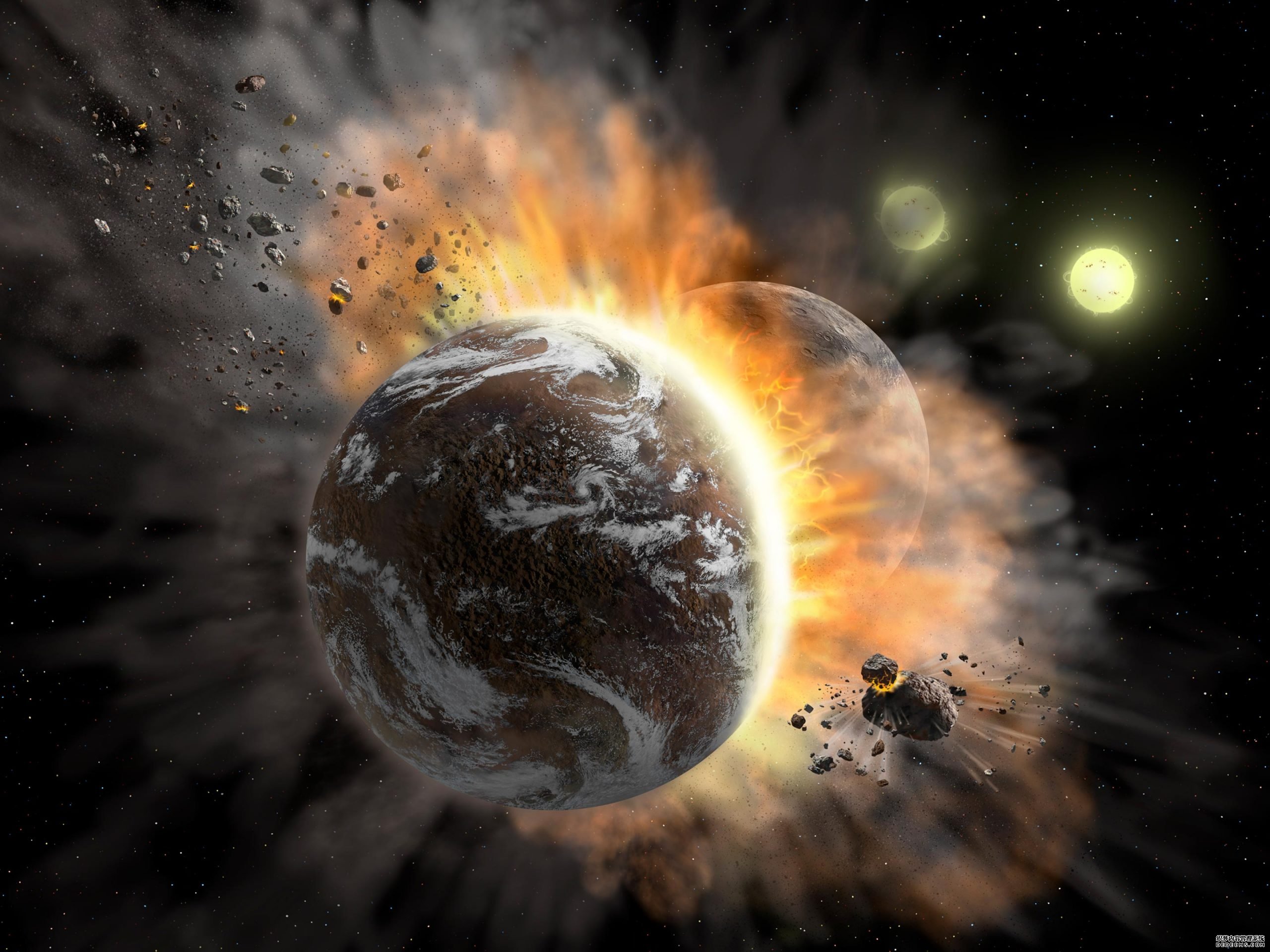 杏耀地球科学:宇宙钻石是在巨大的行星碰撞中形成的